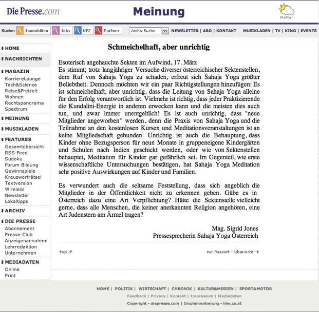 Presse Leserbrief